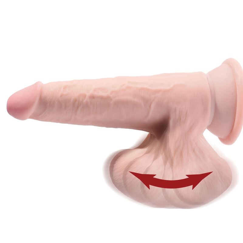 Gode réaliste et testicules palpables