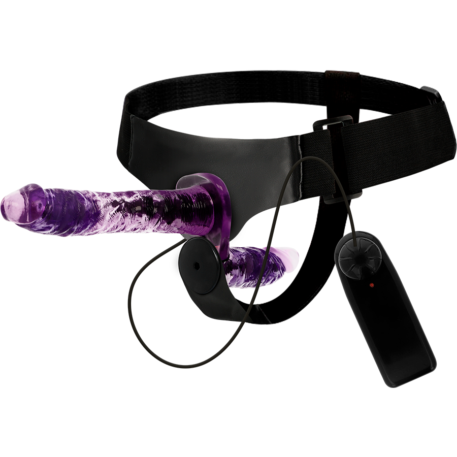 Gode ceinture vibrant double stimulation