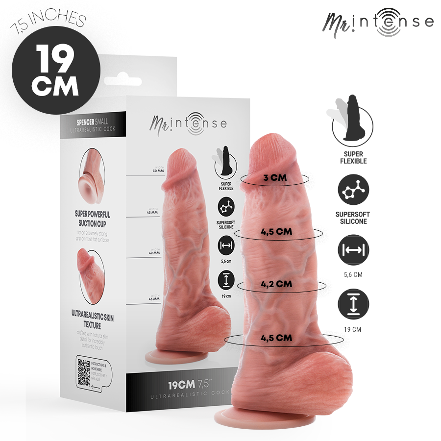 Gode réaliste large en silicone