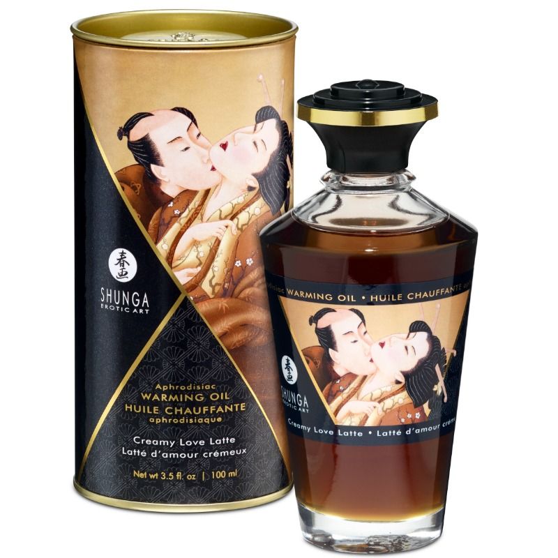 Huile de massage chauffante Latte damour cremeux