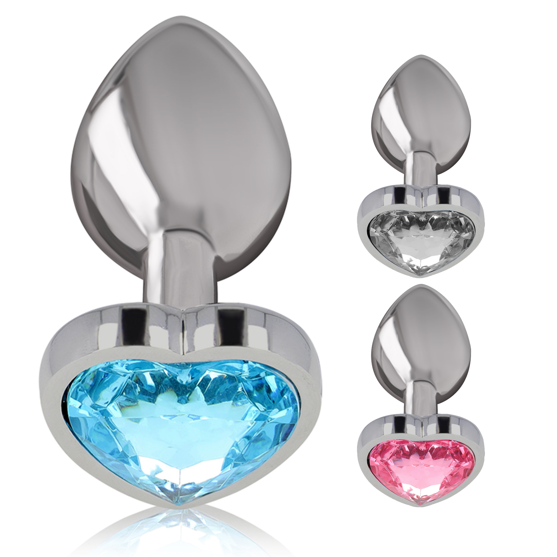 Plug anal coeur 3 couleurs