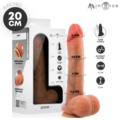 Gode ventouse réaliste Gary 20 cm