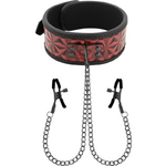 Collier BDSM avec pinces à tétons