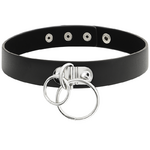 Collier BDSM avec anneaux