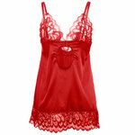Nuisette en satin et dentelle