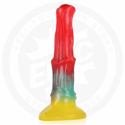 Gode Iris Epic Avec Testicules Arc-en-ciel - Dildo Sans Vibration, Plaisir Coloré, Neuf