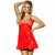 Nuisette en dentelle rouge