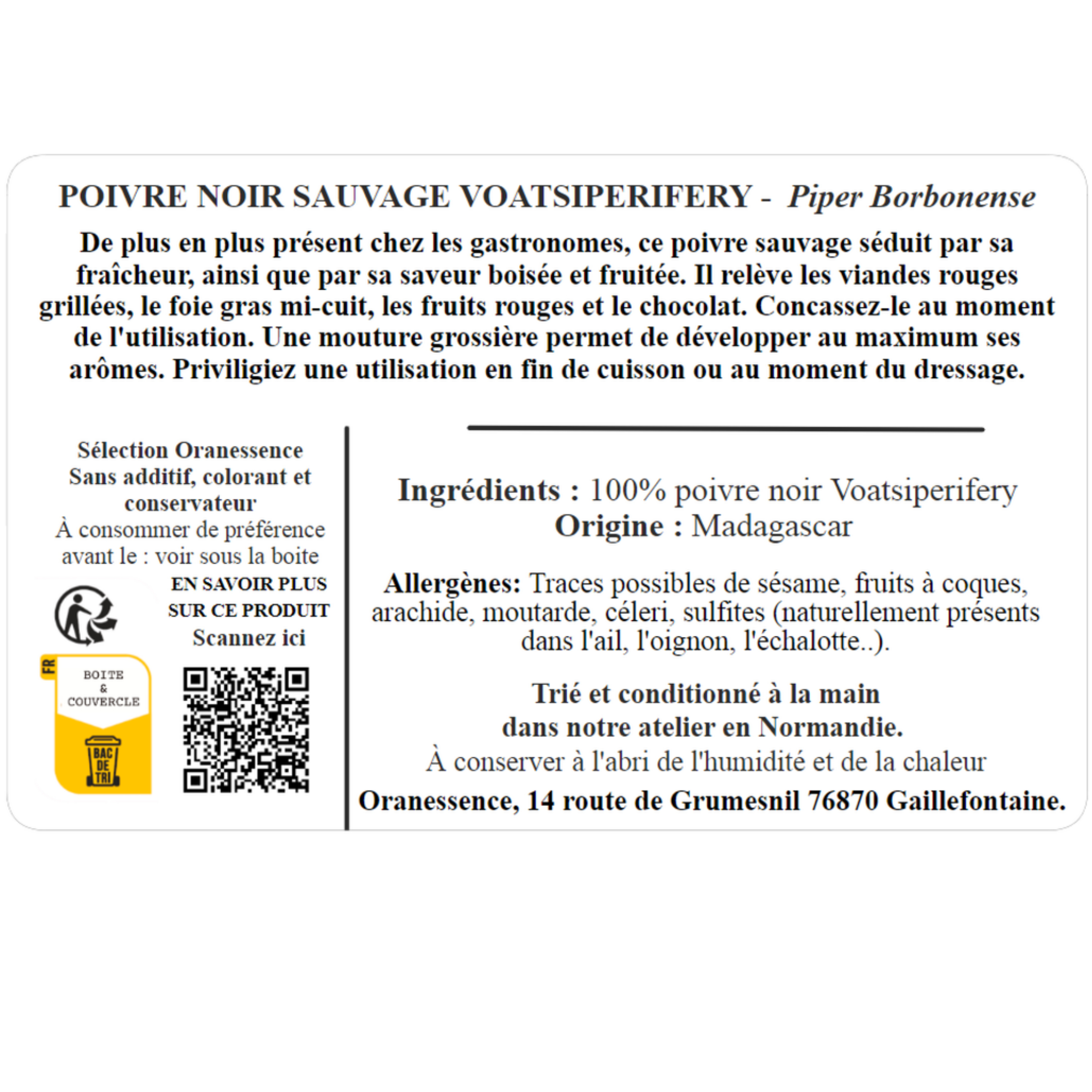 ETIQUETTE DOS VOATSI NOIR