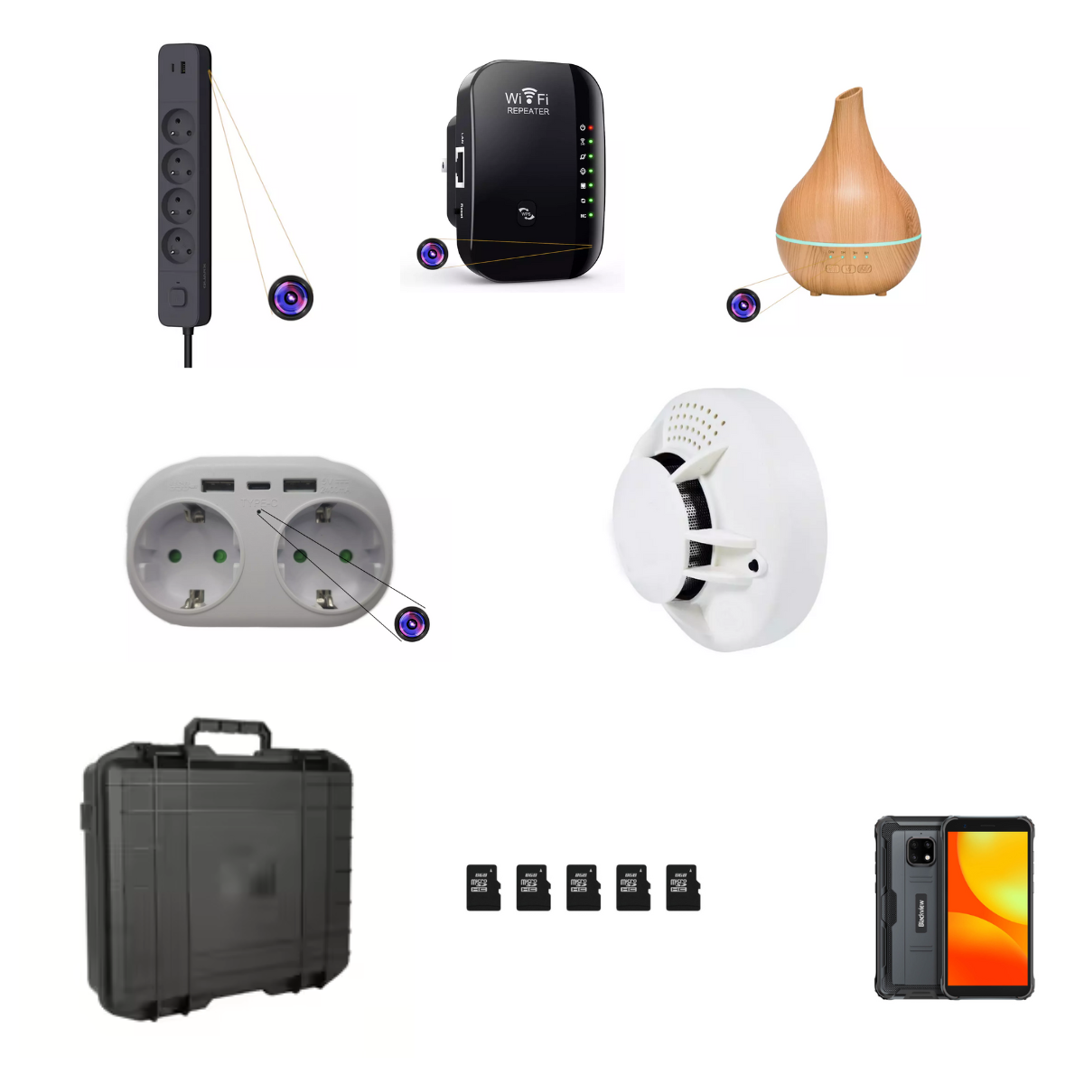 Pack Opérationnel Caméra Espion Dissimulée - Avec Téléphone
