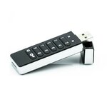 Schwarzer verschlüsselter USB-Stick mit Zahlentastatur