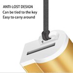 Nahansicht der Schlaufenbefestigung des USB-Speicherkartenlesers