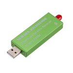 Grüner RTL-SDR-USB-Empfänger mit Antennenanschluss
