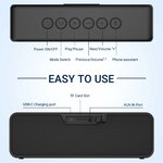 Tasten und Anschlüsse des Bluetooth-Lautsprechers mit verstecktem Abhörmikrofon