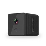 Schwarze WLAN-Mini-Spionagekamera mit Objektiv an der Vorderseite