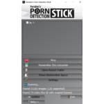 Suchoberfläche der Software Porn Detection Stick