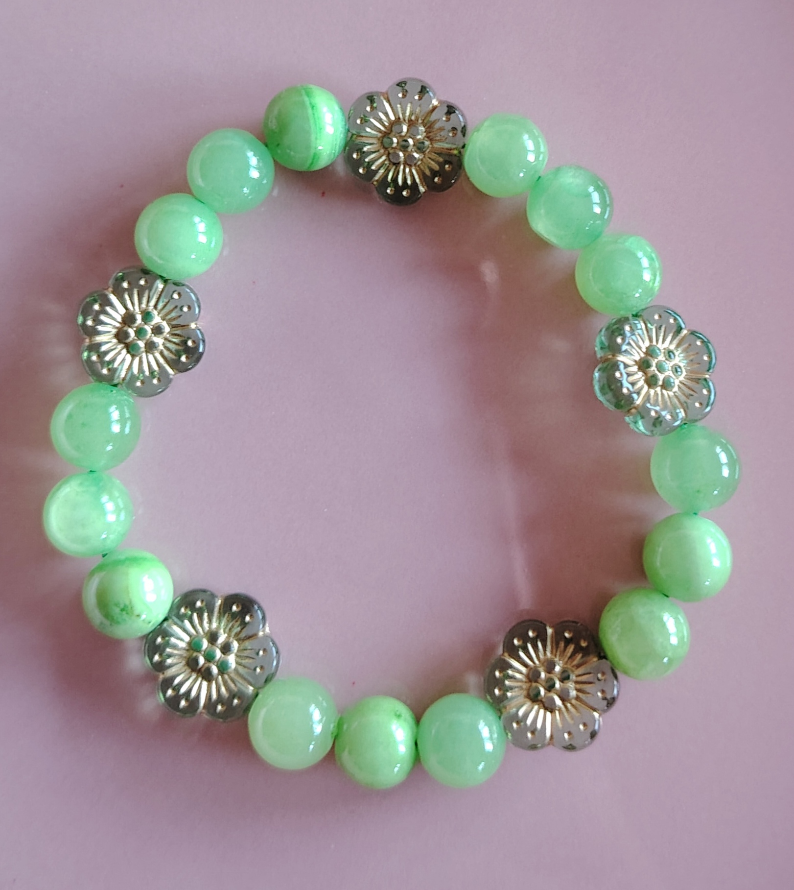 Chant de la rosée (Aventurine + perles résine)