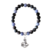Ancre des songes (Obsidienne + angélite mauve) - 18 cm
