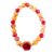 Coeur d'aurore (jaspe impérial, perle verre rouge)