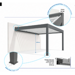 pergola bioclimatique adossée plan