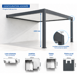 plan pergola bioclimatique adossée suncontrol performance