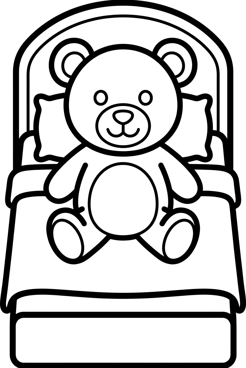 doudou ours posé sur un lit