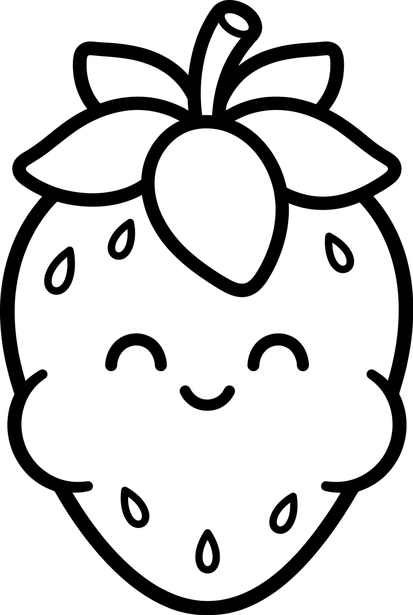 fraise mignonne avec des joues rondes