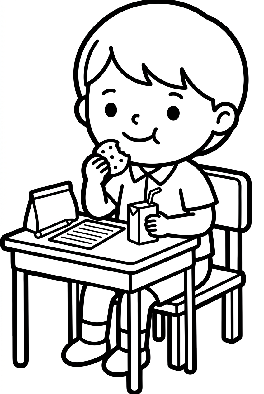 enfant avec goûter à l’école