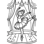 Ballerine faisant une pose finale sur scène