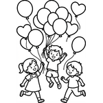 enfants qui jouent avec des ballons