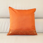 crea-arz-deco-Housse de coussin orange safran, en soie