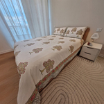 crea-arz-deco-Housse de couette 2 places + 2 taies d’oreiller Blockprint Aashraf Green