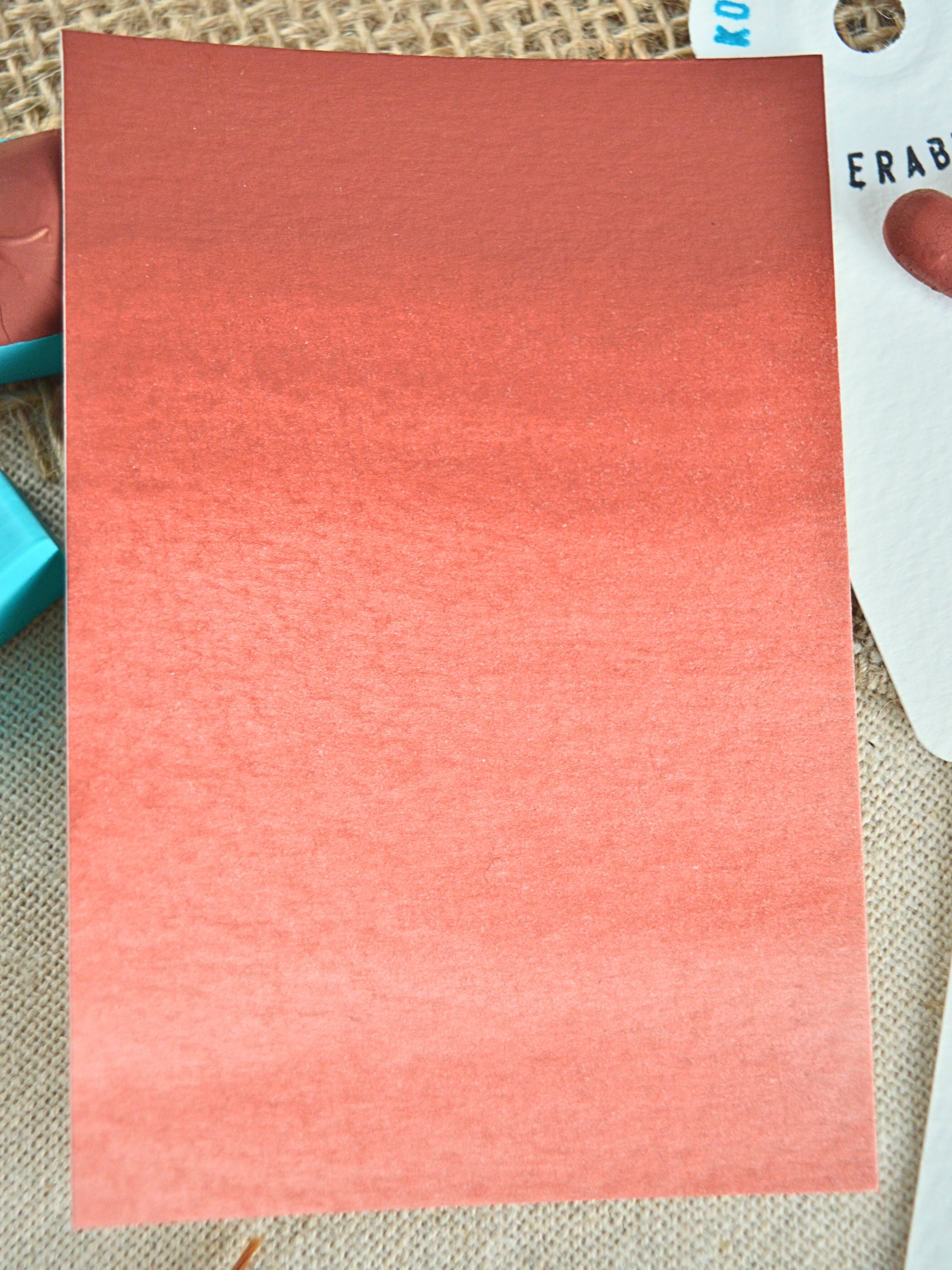 ÉRABLE – aquarelle artisanale rouge oxyde