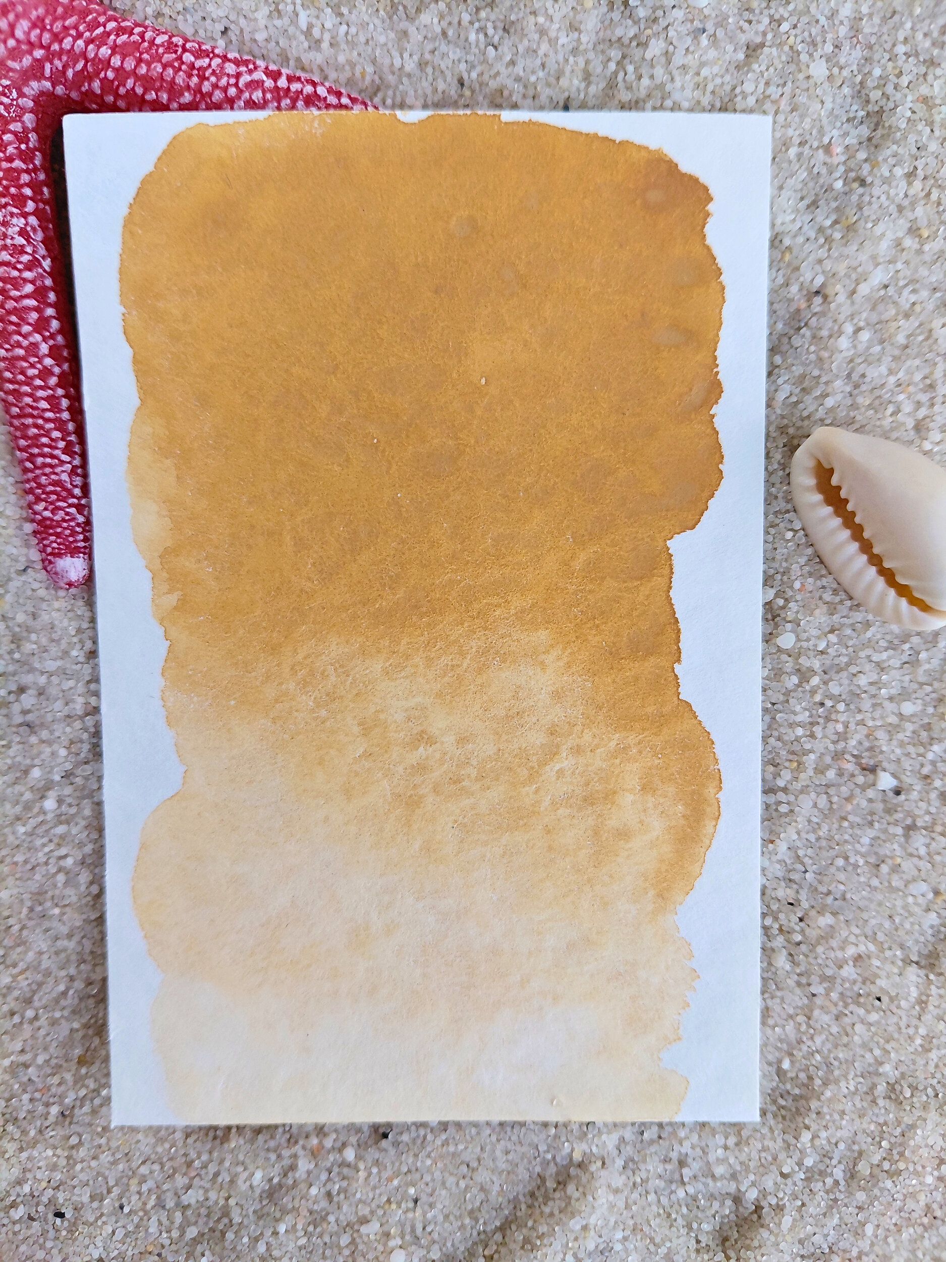 TAHATAI – aquarelle artisanale ocre sable