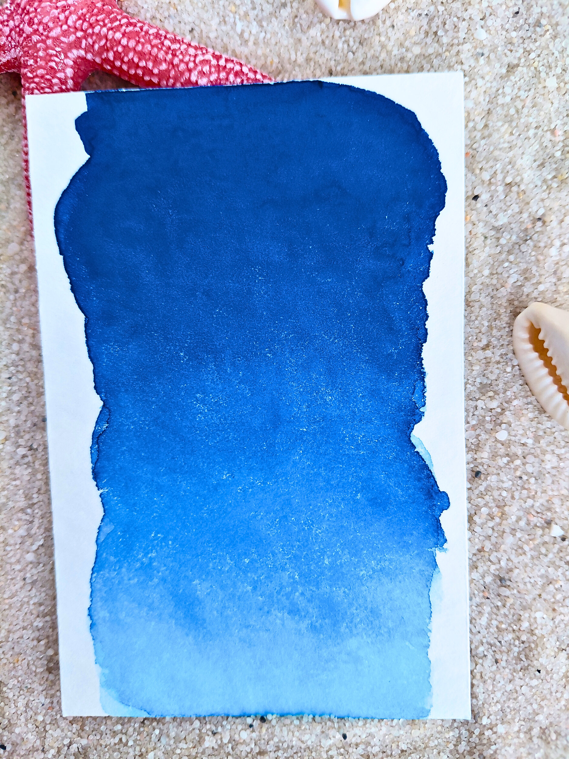 MOANA – aquarelle artisanale bleu océan