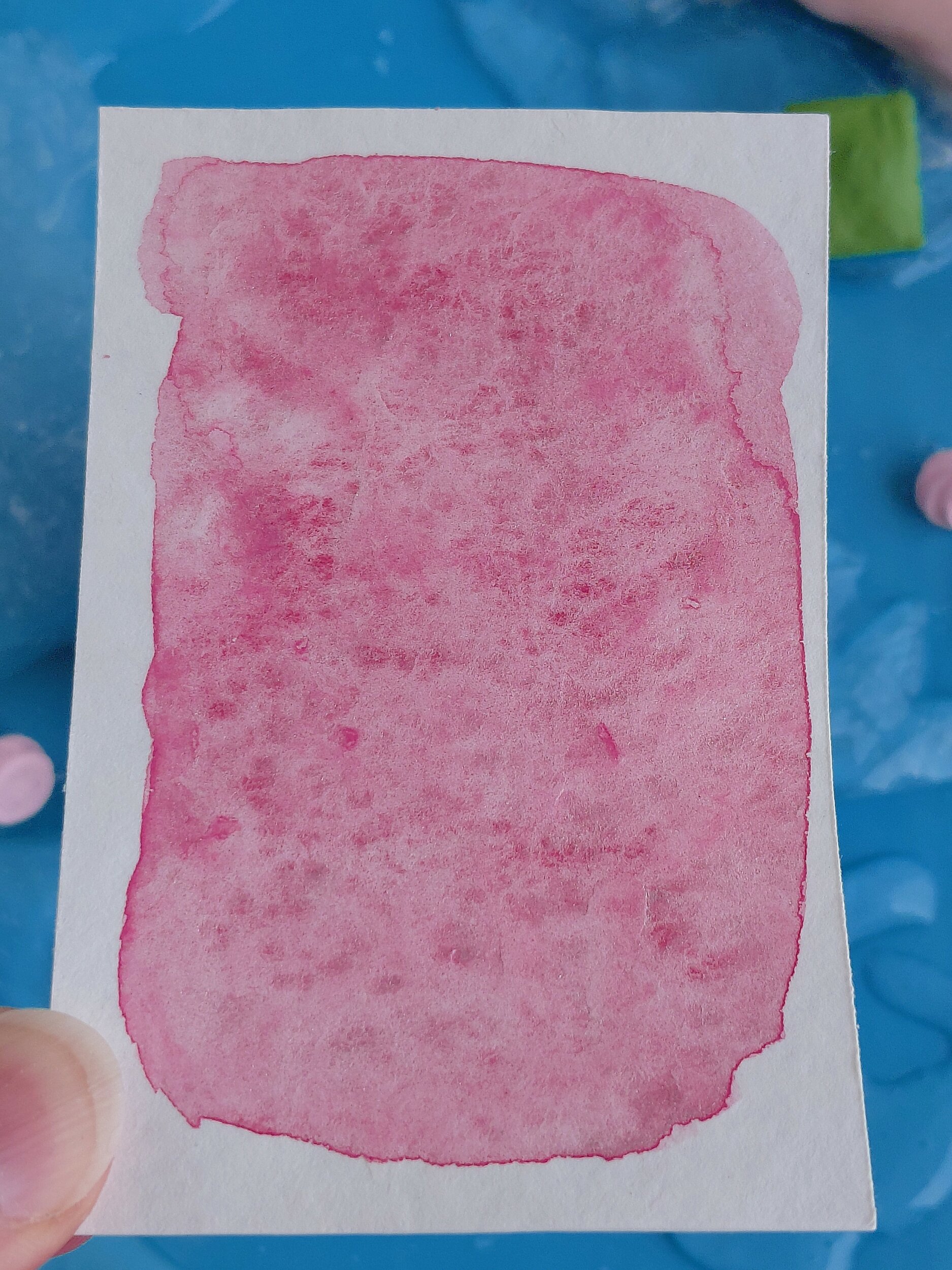 GLACE FRAISE – aquarelle artisanale rose nacré