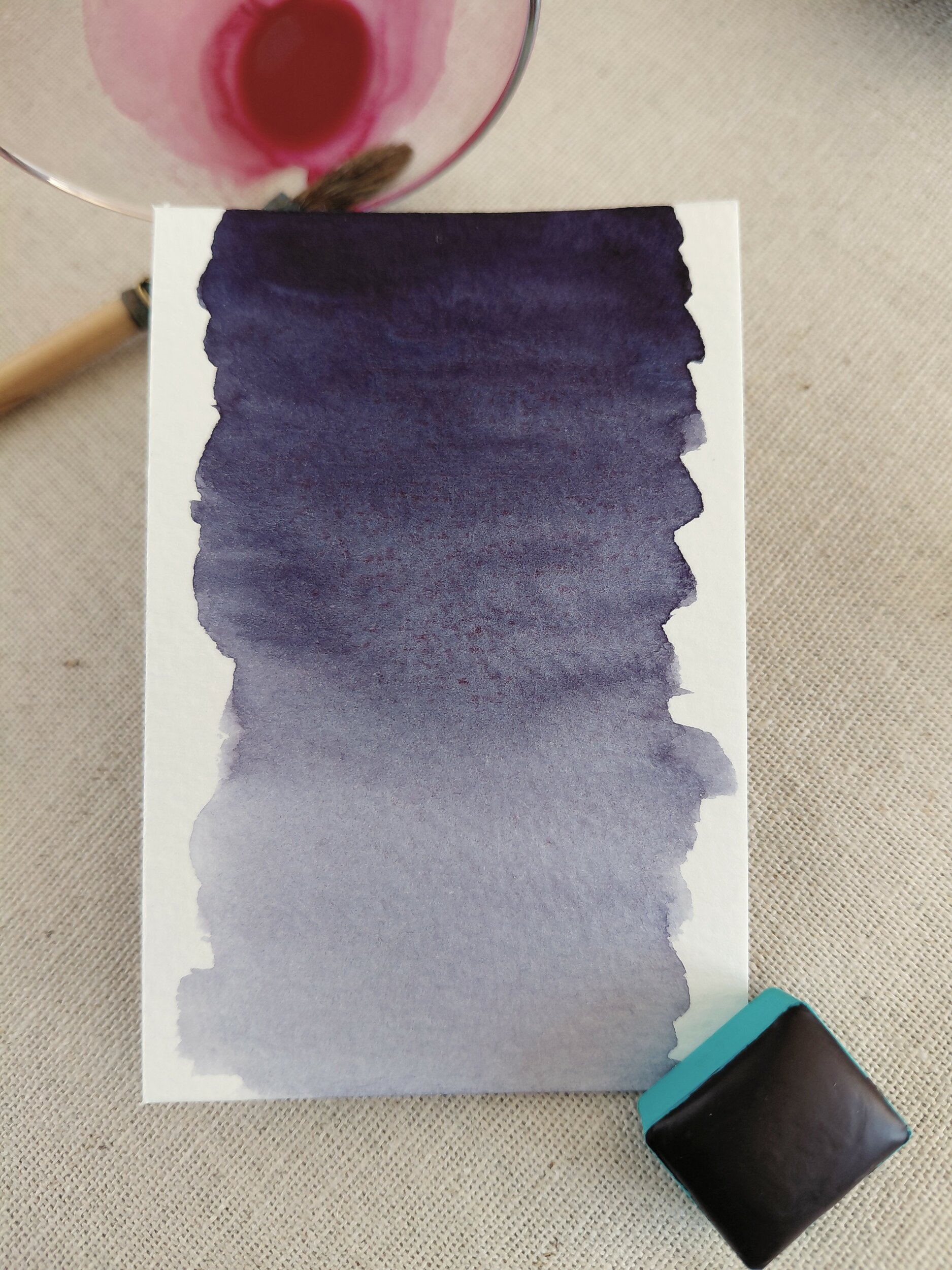 SYRAH – aquarelle artisanale violet profond avec godet