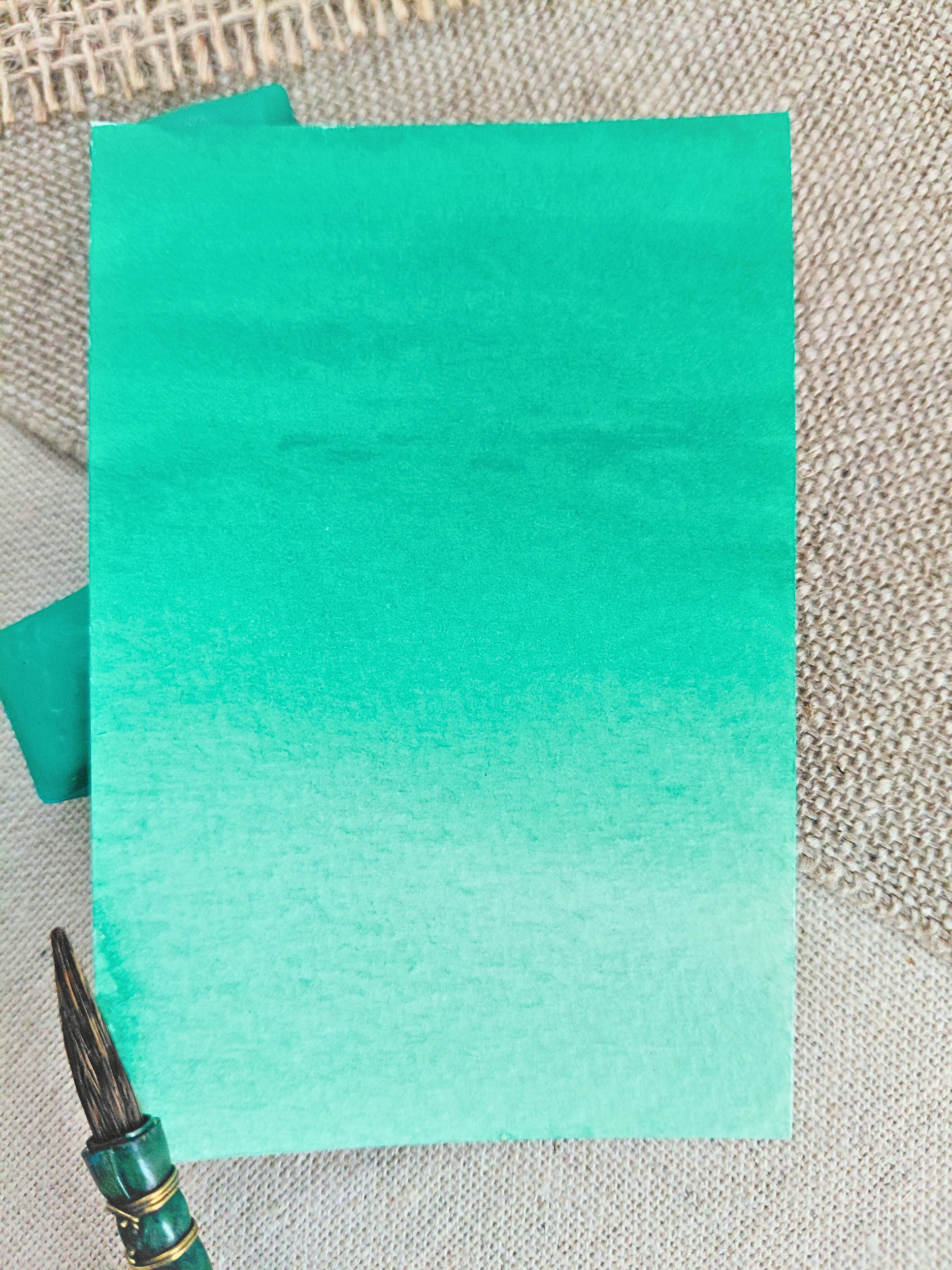 BRISE – aquarelle artisanale vert doux