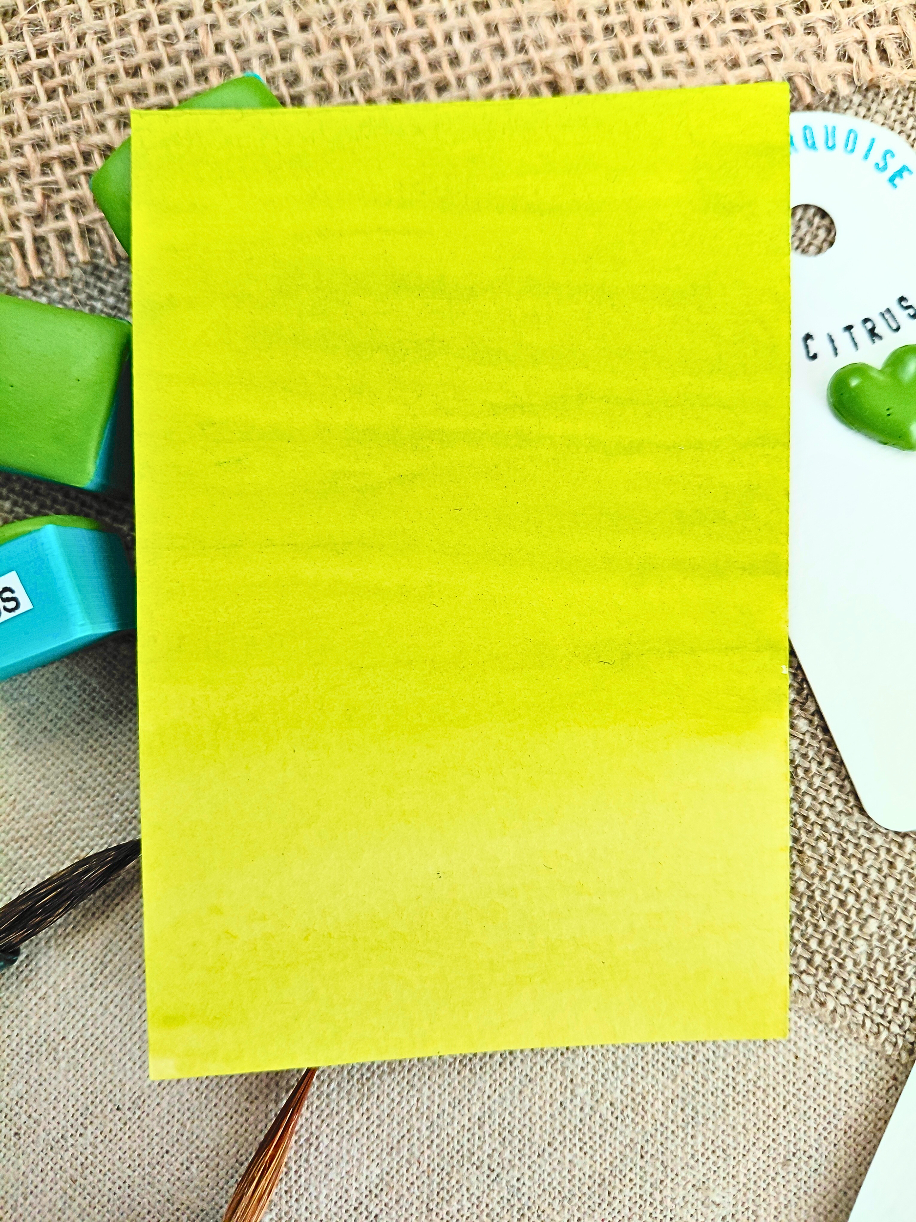 CITRUS – aquarelle artisanale vert clair