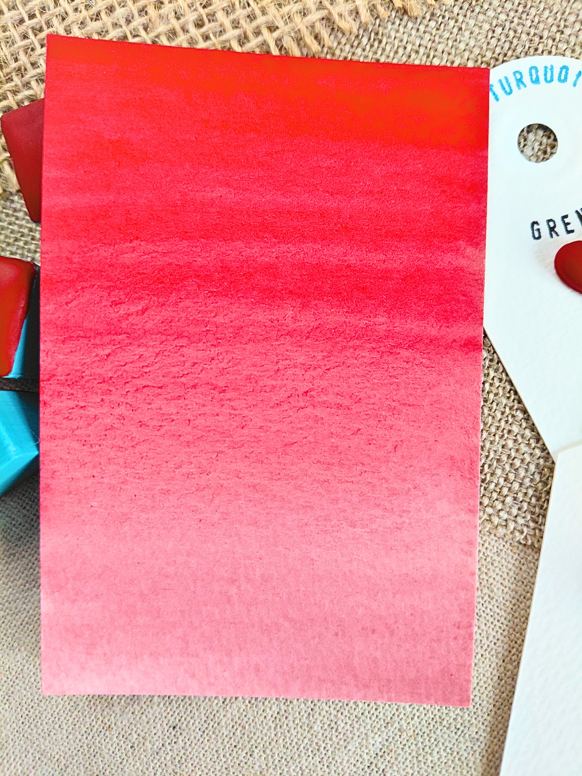 GRENADE – aquarelle artisanale rouge grenade