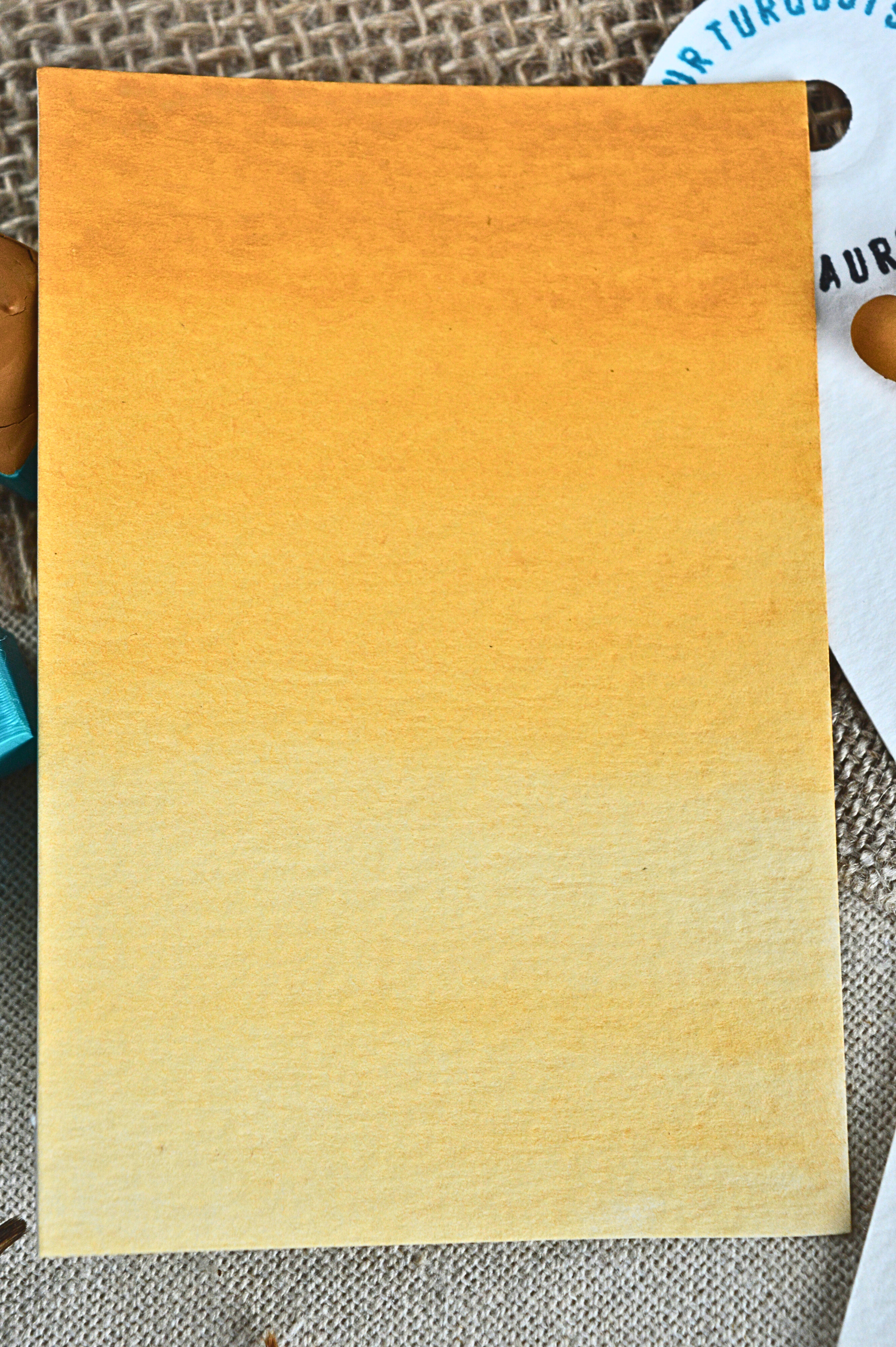 AURORE – aquarelle artisanale ocre jaune