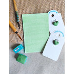 JADE – aquarelle artisanale vert délicat avec pinceaux et nuancier