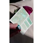 TENDRE BOURGEON – aquarelle vert scintillant au mica