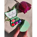 ROSÉE DE PRINTEMPS – écrin holographique et cinq aquarelles artisanales