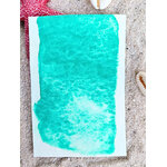 TAIROTO – aquarelle artisanale turquoise à granulation