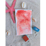 TO’A – aquarelle artisanale duochrome rouge orangé et rose avec deux godets