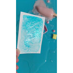 GRANITÉ MENTHE GLACIALE – aquarelle bleu nacré aux reflets scintillants
