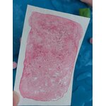 GLACE FRAISE – aquarelle artisanale rose nacré au mica
