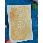 SORBET MELON – aquarelle artisanale orange nacré au mica