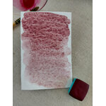 LIE DE VIN – aquarelle artisanale rouge à granulation avec godet