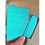 MIRAGE – aquarelle artisanale bleu nacré aux reflets verts